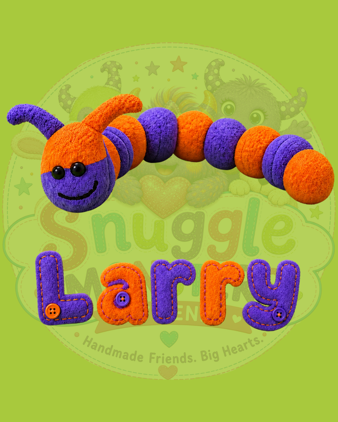 Larry — a handmade stuffed monster